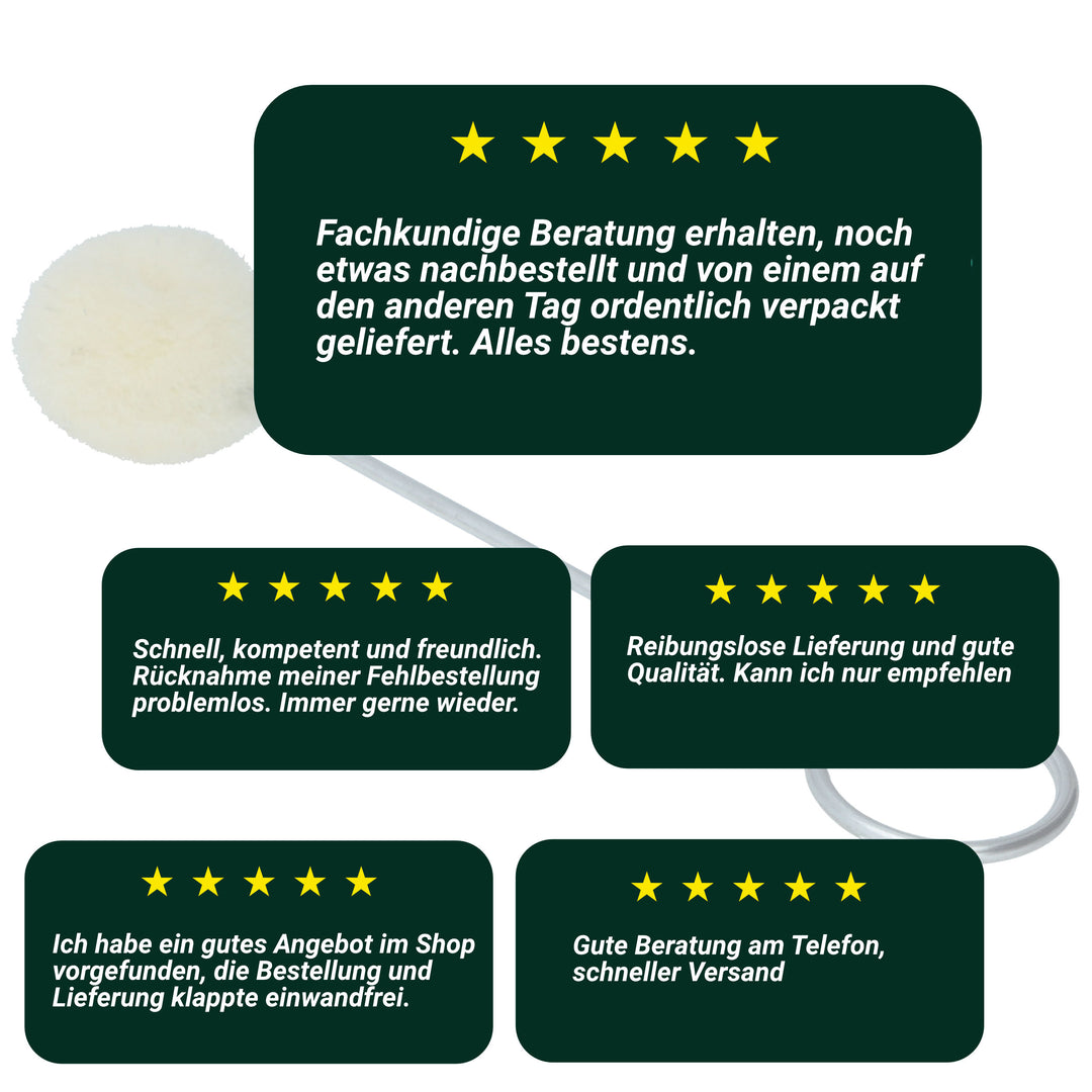 Wollfilz-Pinsel-Bewertung