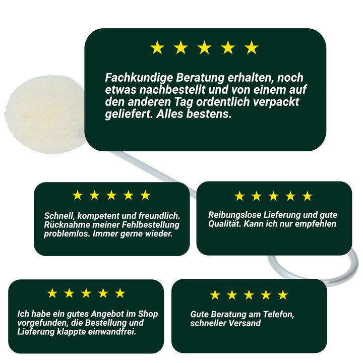 Wollfilz-Pinsel-Bewertung