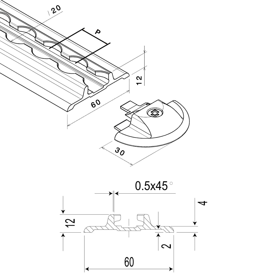 Airlineschiene-kleben
