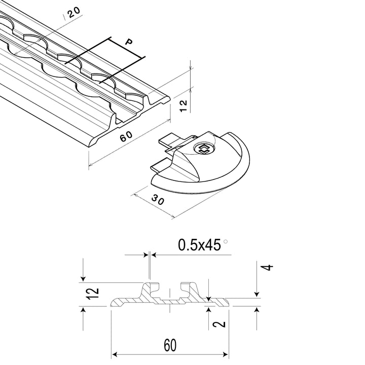 Airlineschiene-kleben