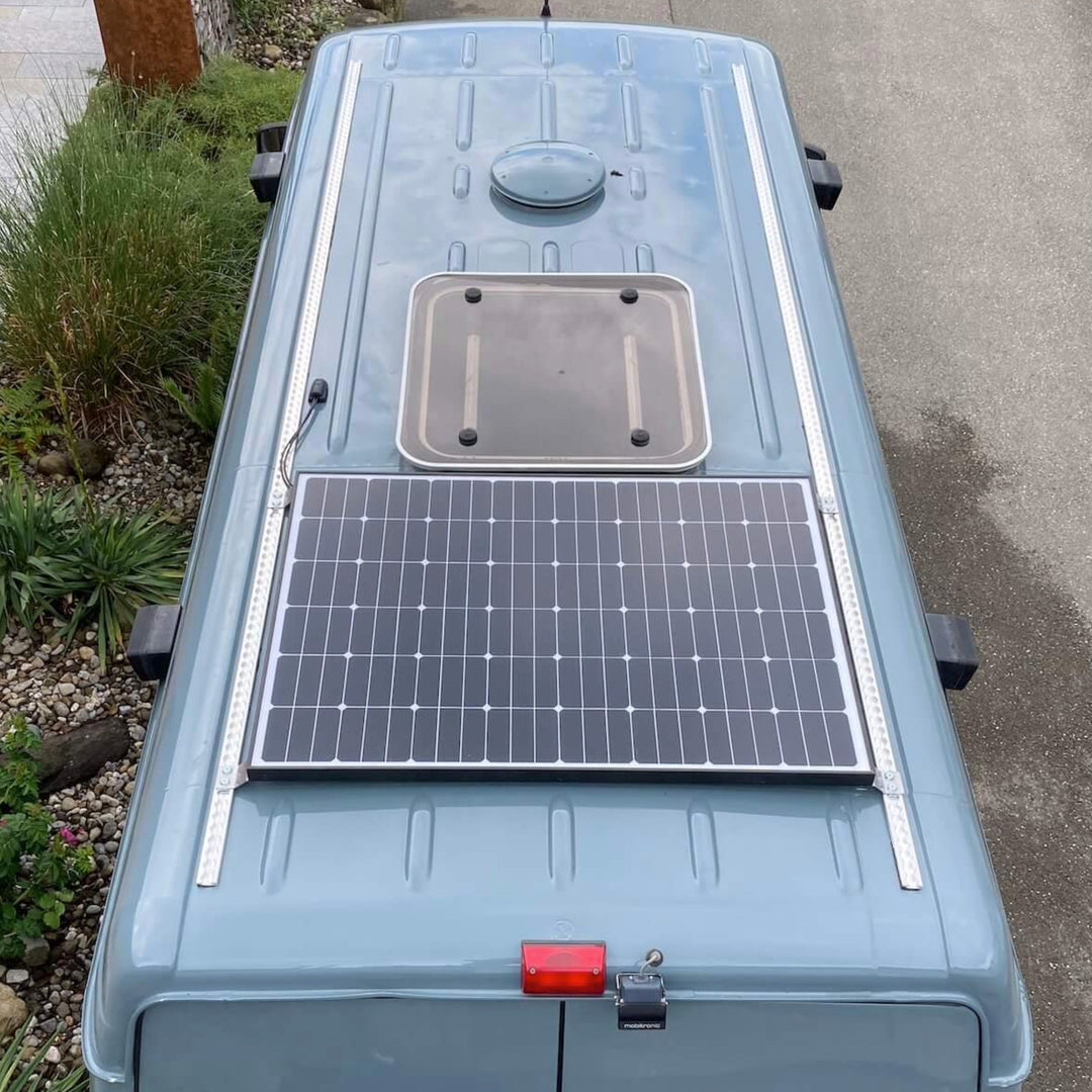 Solarmodul auf airlineschienen