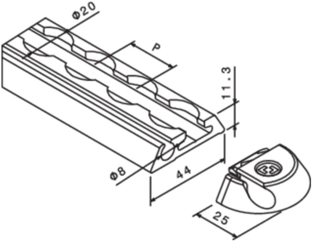 EK10 | Endkappe Airlineschiene Keder