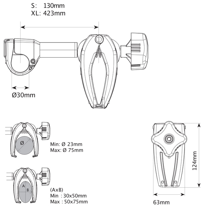 Fahrradhalter für Airline-Zurrschiene