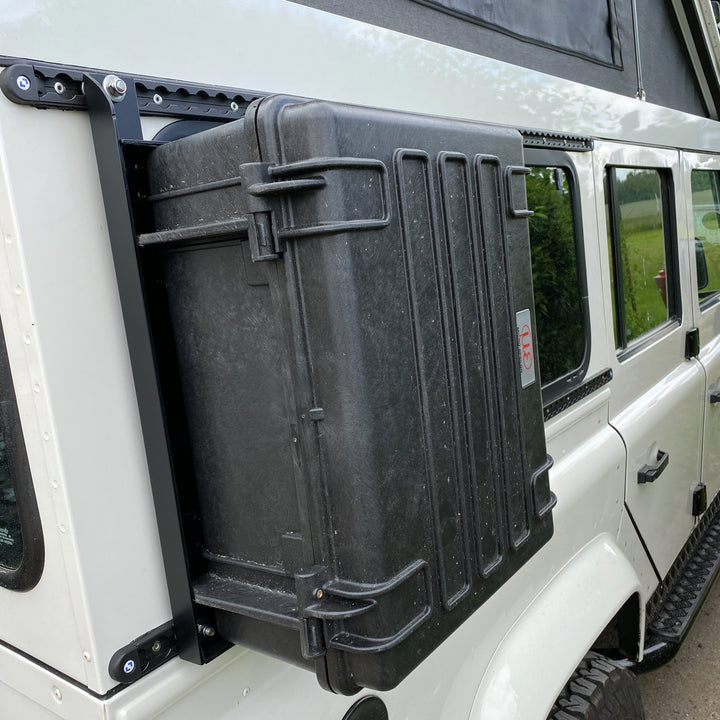 Set für Land Rover Station Wagons 2 x XS-Schiene schwarz eloxiert Länge 1,25 m
