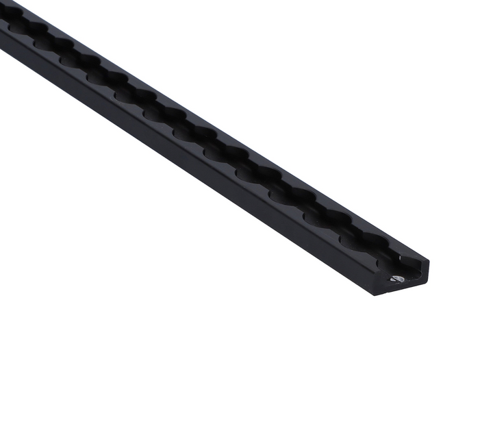 Airlineschiene Eckig extra schmal Light schwarz eloxiert - RESTPOSTEN - B-Ware