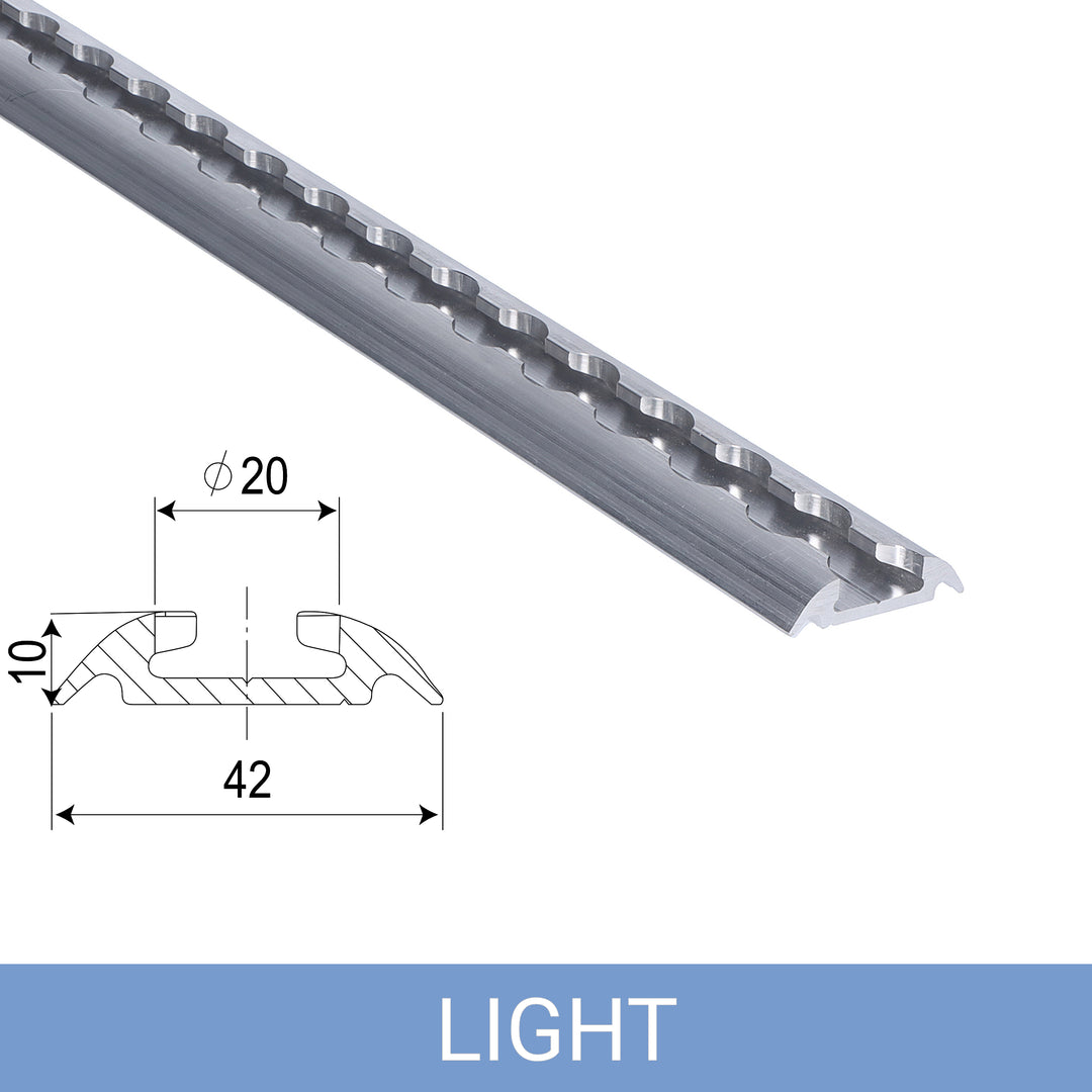 Airlineschiene-Halbrund-Light