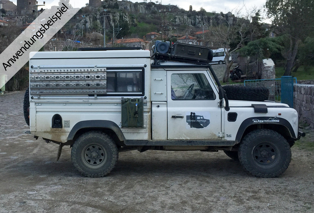 SET für Land Rover 110 Hardtop 2x Airlineschiene Halbrund 2m