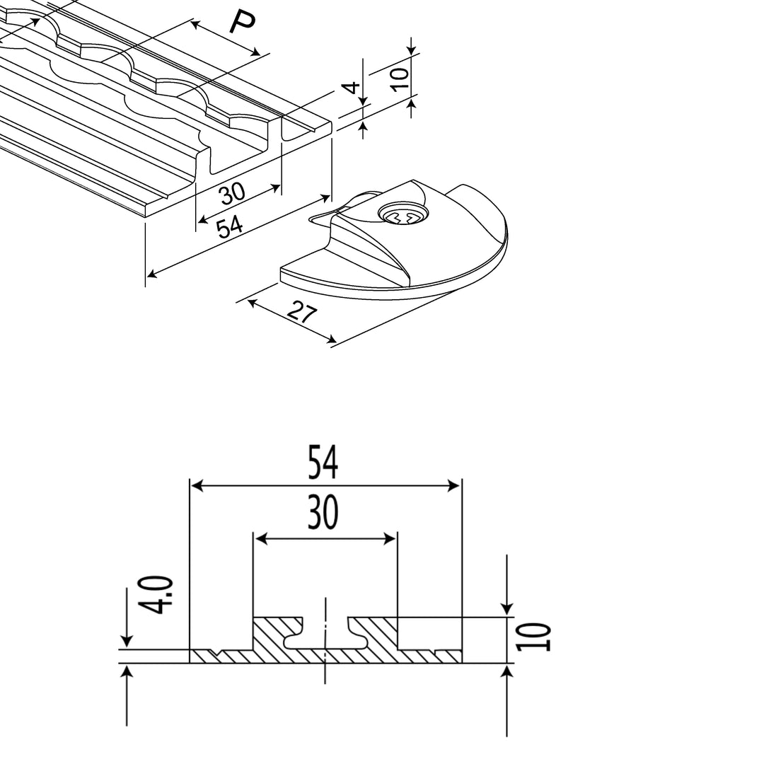 Airlineschiene Breit Light